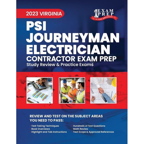 2023 Virginia PSI Journeyman Electrician: 2023 Study Review & Practice Exams (Paperback)