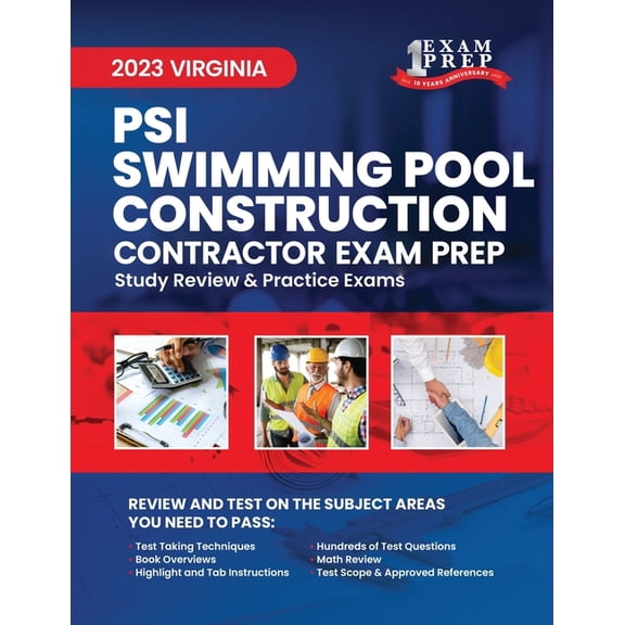 2023 Virginia PSI Swimming Pool Construction : 2023 Study Review & Practice Exams (Paperback)