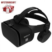 2023 Virtual Reality 3D VR Headset Smart Glasses, with Wireless Remote Control, VR Glasses for IMAX Movies & Play Games , Compatible for Android iOS System, Comfortable, with Mystery Gift