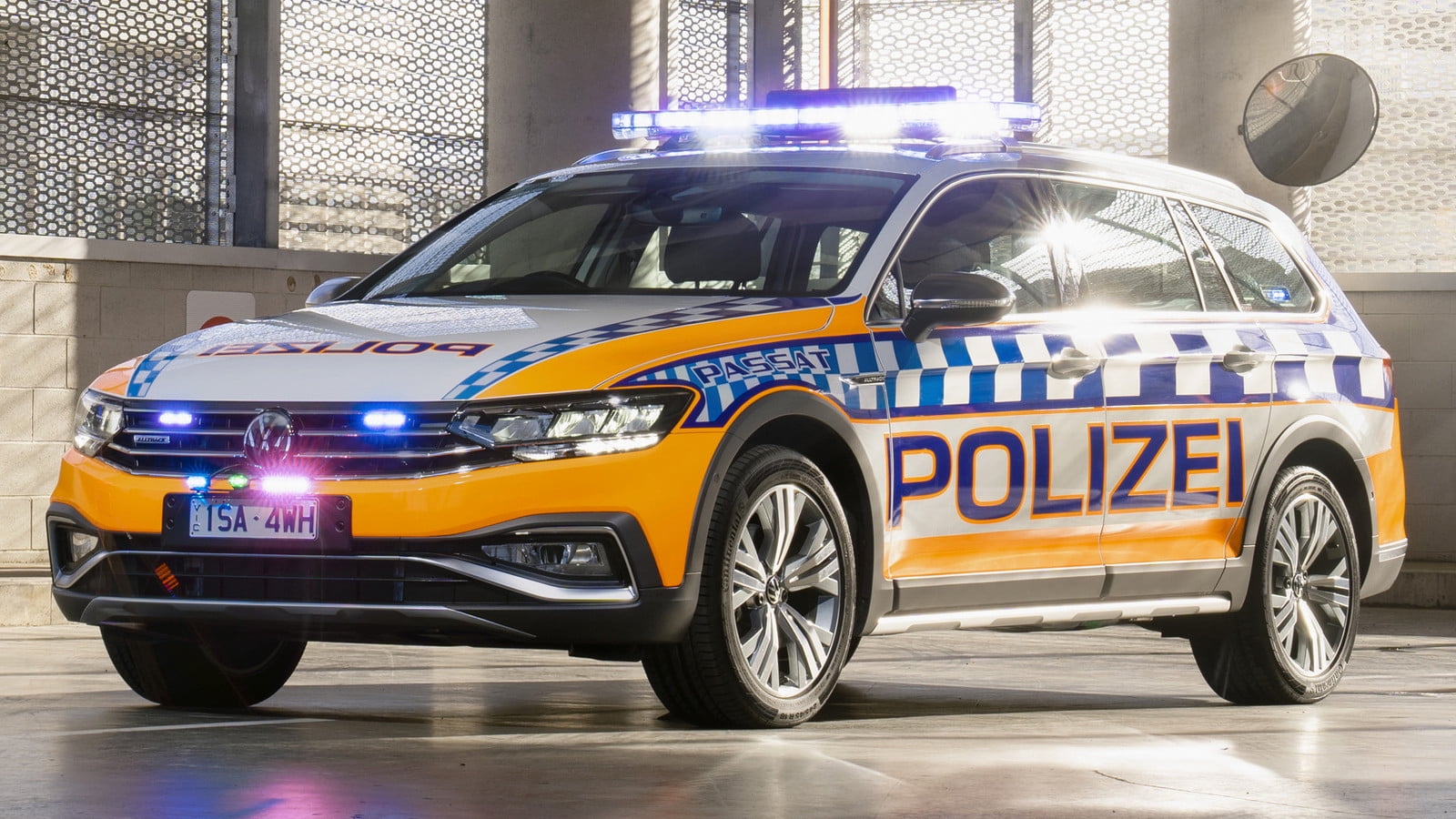 2023 Volkswagen Passat Alltrack Police Pursuit Show Car AU Car - 24x36 Inch Glossy Laminated ...