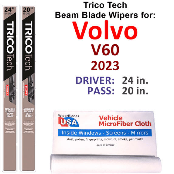 2023 Volvo V60 Beam Blade Wipers (Set of 2)