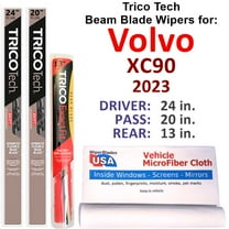 2023 Volvo XC90 Beam Blade Wipers (Set of 3) w/Rear Wiper