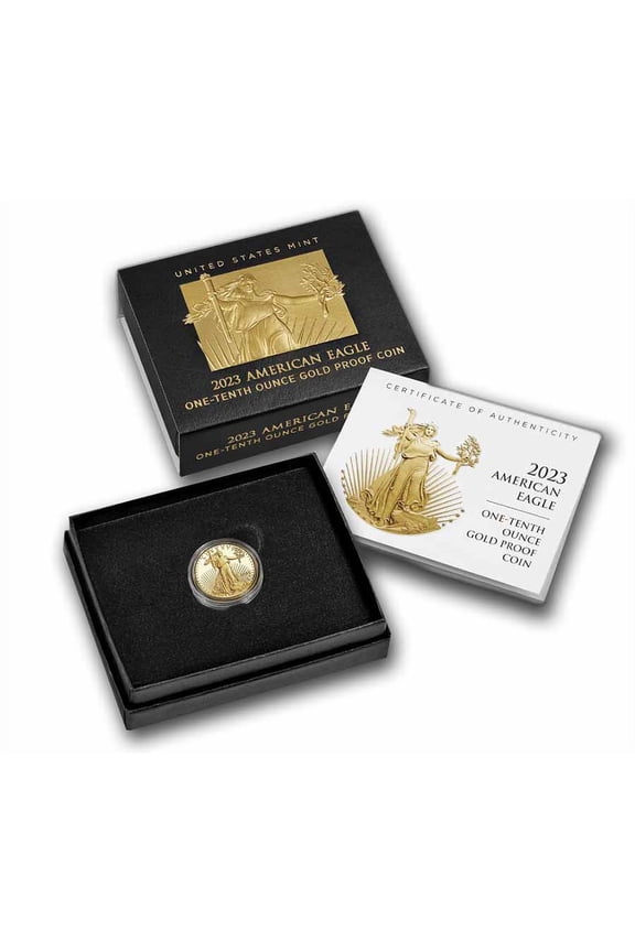 2023-W 1/10 oz Proof American Gold Eagle (w/Box & COA)