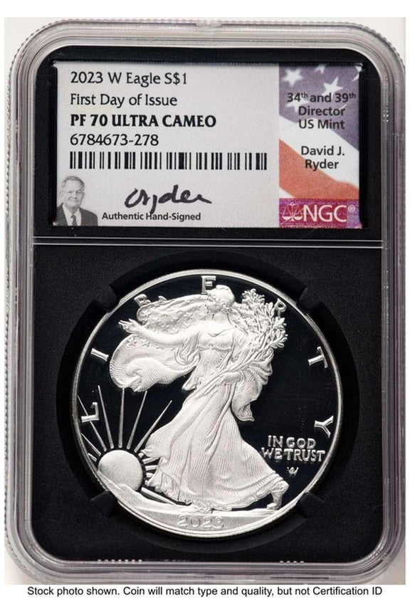 2023-W $1 American Silver Eagle Coin NGC MS70, First Day of Issue - HAT771603073