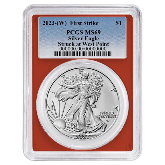 2023 (W) $1 American Silver Eagle PCGS MS69 FS Blue Label Red Frame