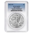 thumbnail image 1 of 2023 (W) $1 American Silver Eagle PCGS MS70 Blue Label White Frame, 1 of 2