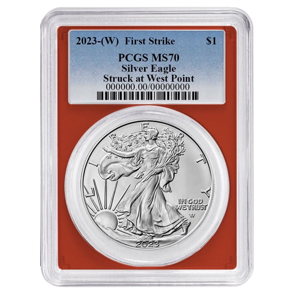 2023 (W) $1 American Silver Eagle PCGS MS70 FS Blue Label Red Frame