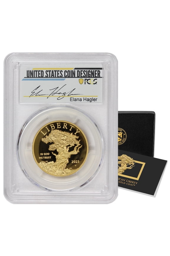 2023-W $100 Gold High Relief Liberty PCGS PR70 Deep Cameo Advanced Release Hagler Label with Original Government Packaging U.S. Mint Coin