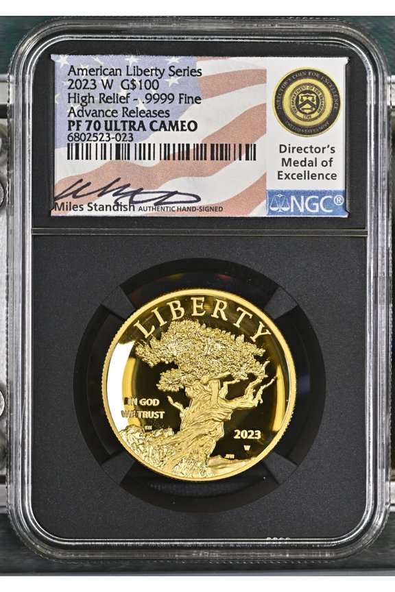 2023 W American Liberty Gold NGC PF-70 ADVANCED RELEASES HIGH RELIEF PINE TREE