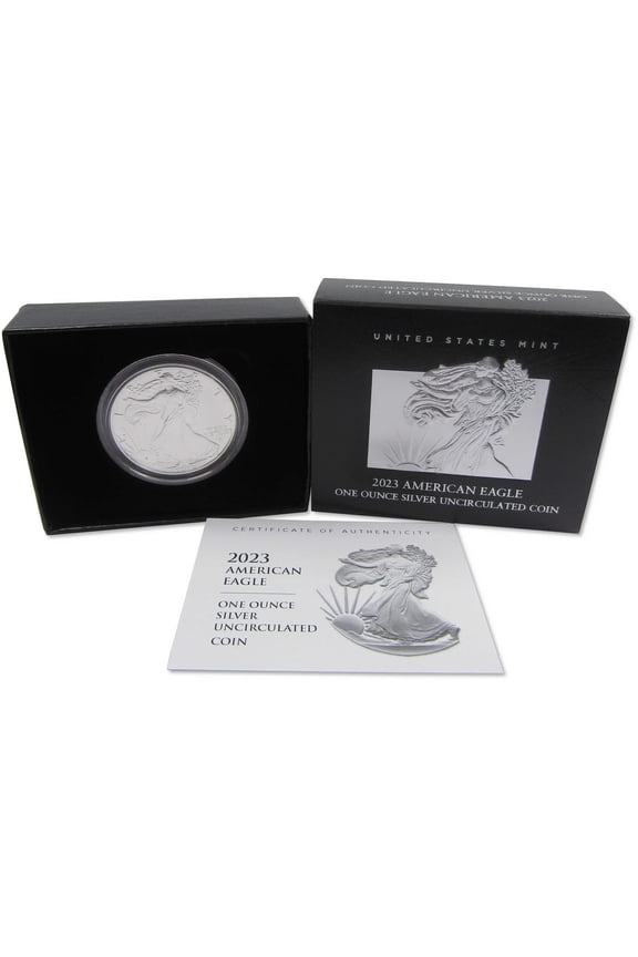 2023 W American Silver Eagle Uncirculated Bullion Burnished OGP COA