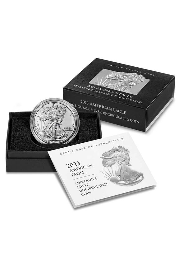 2023-W Burnished American Silver Eagle (w/Box & COA)