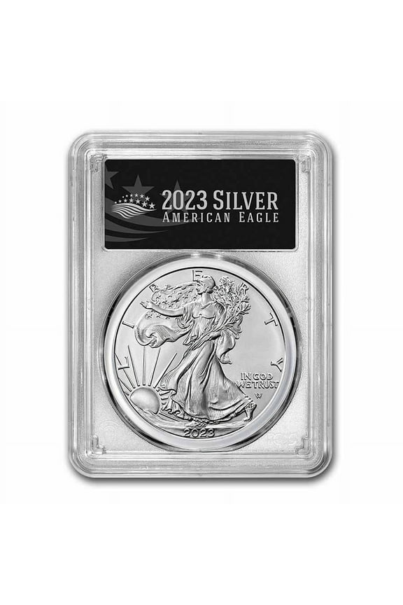 2023-W Burnished Silver Eagle SP-70 PCGS (AR, Black)