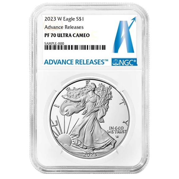 2023-W Proof $1 American Silver Eagle NGC PF70UC AR Advance Releases Label