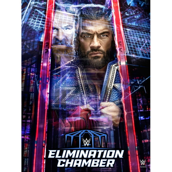2023 WWE Elimination Chamber 18" x 24" Event Poster Art Photograph - Fanatics Authentic Certified