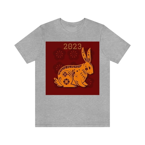 2023 Watter Rabbit Year Peaceful and Patient Unisex Jersey Short Sleeve Tee
