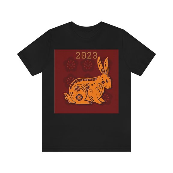 2023 Watter Rabbit Year Peaceful and Patient Unisex Jersey Short Sleeve Tee
