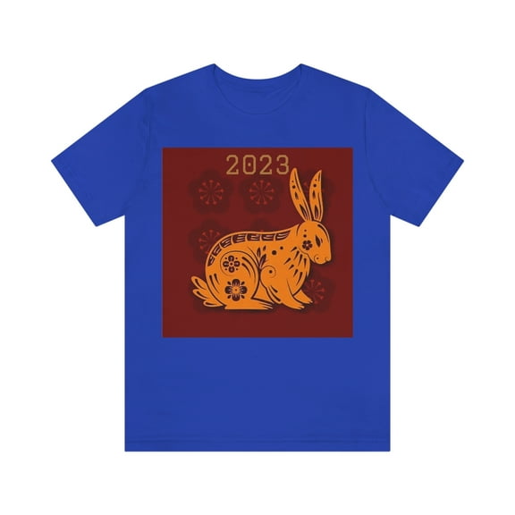 2023 Watter Rabbit Year Peaceful and Patient Unisex Jersey Short Sleeve Tee