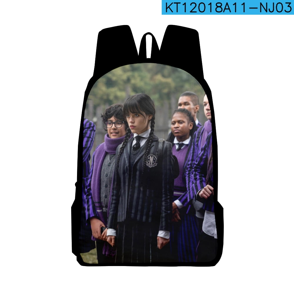 2023 Wednesday Backpacks TV Series Zipper Pack Fashion School Bag ...