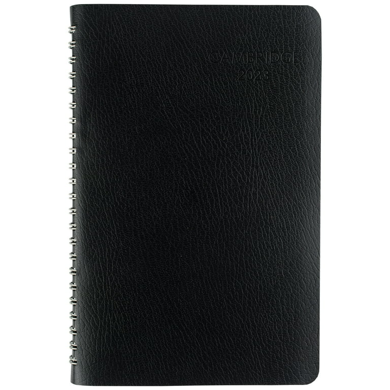 2023 Weekly Monthly Planner, 5 1/2 x 8 , by Cambridge Basic, Small, Black  (G200W00-23) 