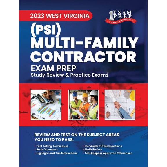 2023 West Virginia Multi-Family Contractor (PSI): 2023 Study Review & Practice Exams (Paperback)