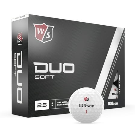 2023 Wilson Staff Duo Soft Golf Ball, White, 12-Pack