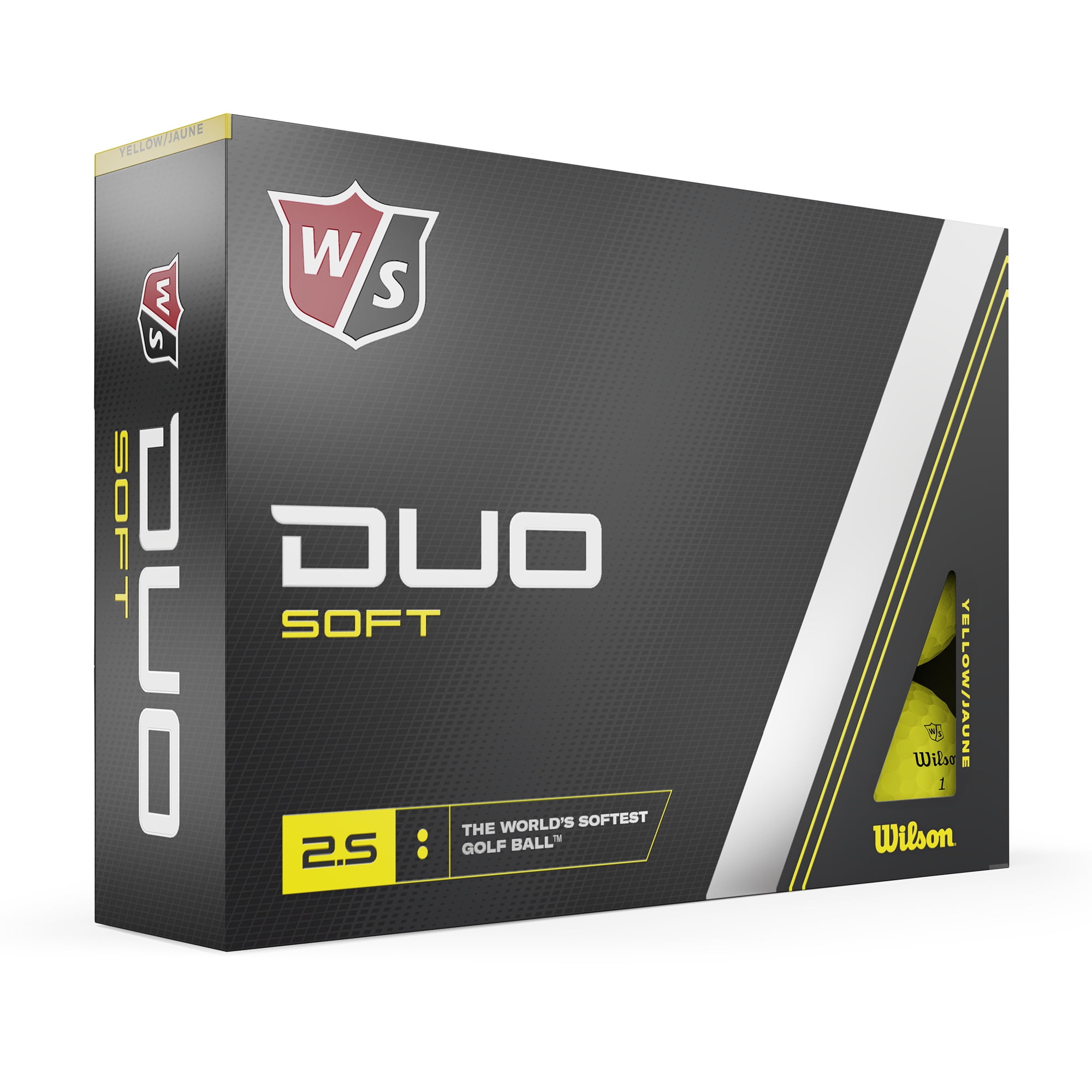2023 Wilson Staff Duo Soft Golf Ball, Yellow, 12-Pack