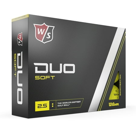2023 Wilson Staff Duo Soft Golf Ball, Yellow, 12-Pack