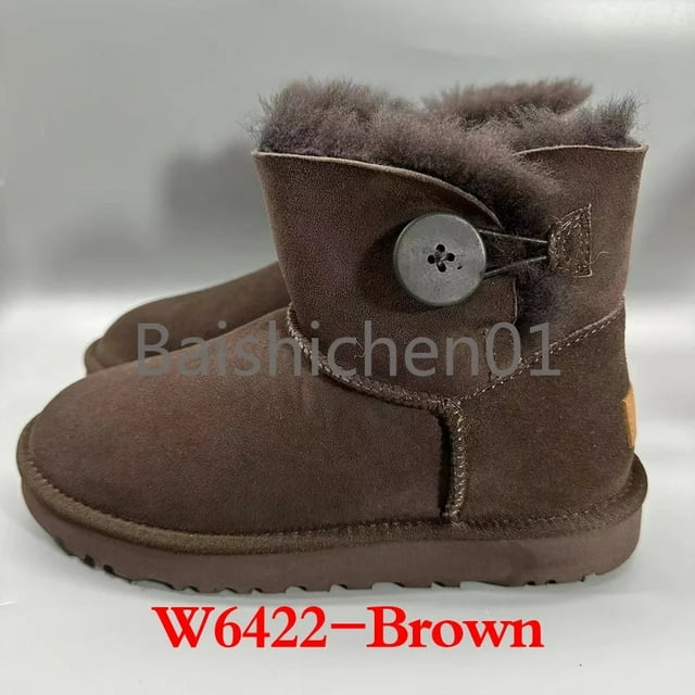 2023 Winter Boots Fur Ladies Snow Boots Real Sheepskin Wool Low-cut ...