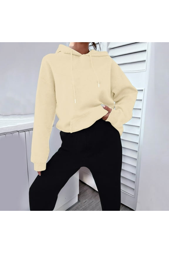 2023 Women's Pants Set Hooded Sweater+Casual Pants With Pockets Two Piece Set Color Long Sleeve Solid Color Swearshirt Set Female Suit Pant Suit Women Dressy Petite Outfit Formal Rompers for Women