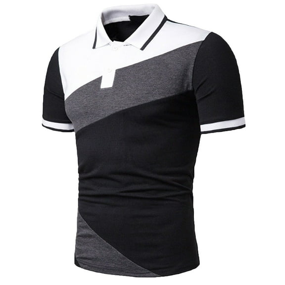 GaThRRgYP Men's Plus Size T-Shirts,Men's Fashion Casual Lapel Pullover Business Short Sleeve T-Shirt Top