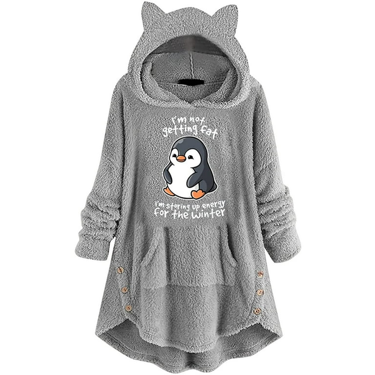 2023 Womens Oversized Sherpa Pullover Hoodie with Pockets Fuzzy
