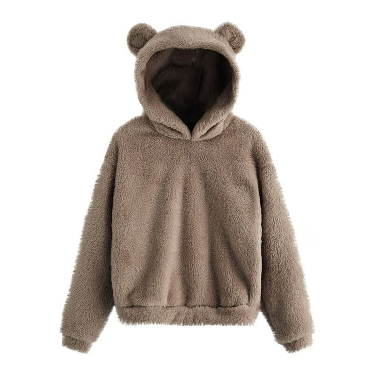 Polar bear hoodie with ears best sale
