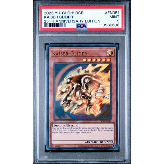 2023 Yu-Gi-Oh! Dark Crisis 25th Anniversary Edition Kaiser Glider #DCR-EN051 Holo PSA 9