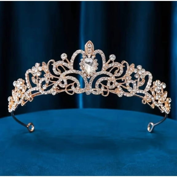 Zirconia Crystal Rhinestone Hair Accessories for Women Elegant Headbands Crowns Tiaras for Wedding Bridal Prom Formal Events