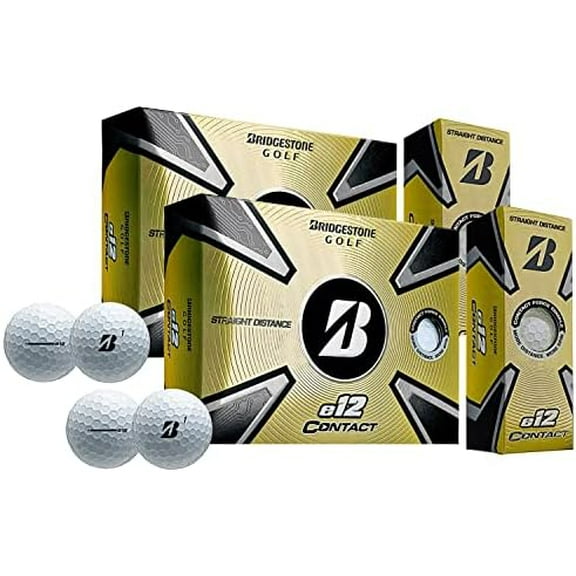 2023 e12 Contact Golf Balls | Multi-Packs | FLEXATIV Cover Technology & Contact Force Dimple | 46% More Surface Contact (Two Dozen, White)