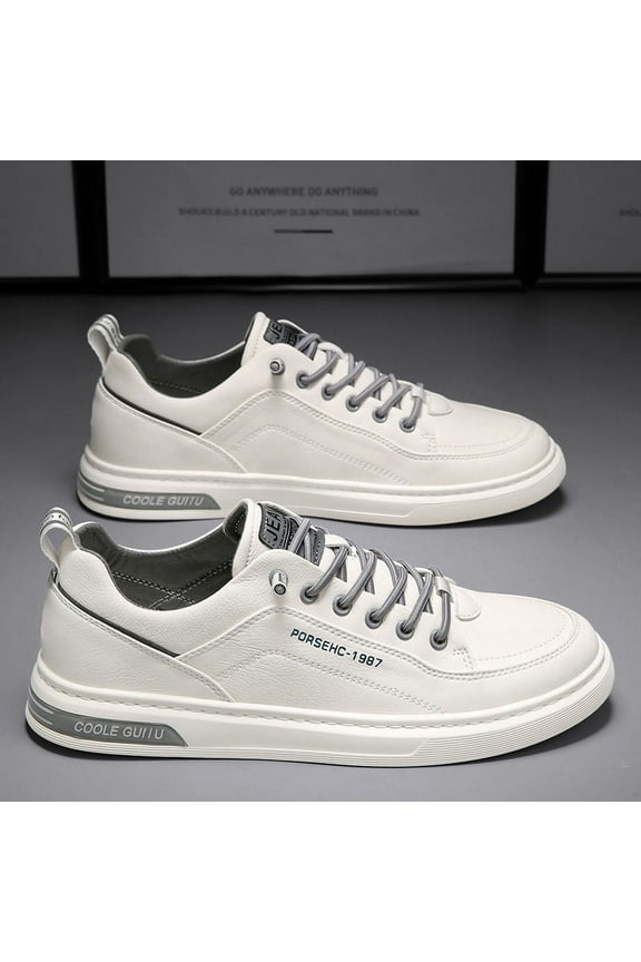 2023 spring new men's casual leather shoes popular low-top casual shoes student sneakers