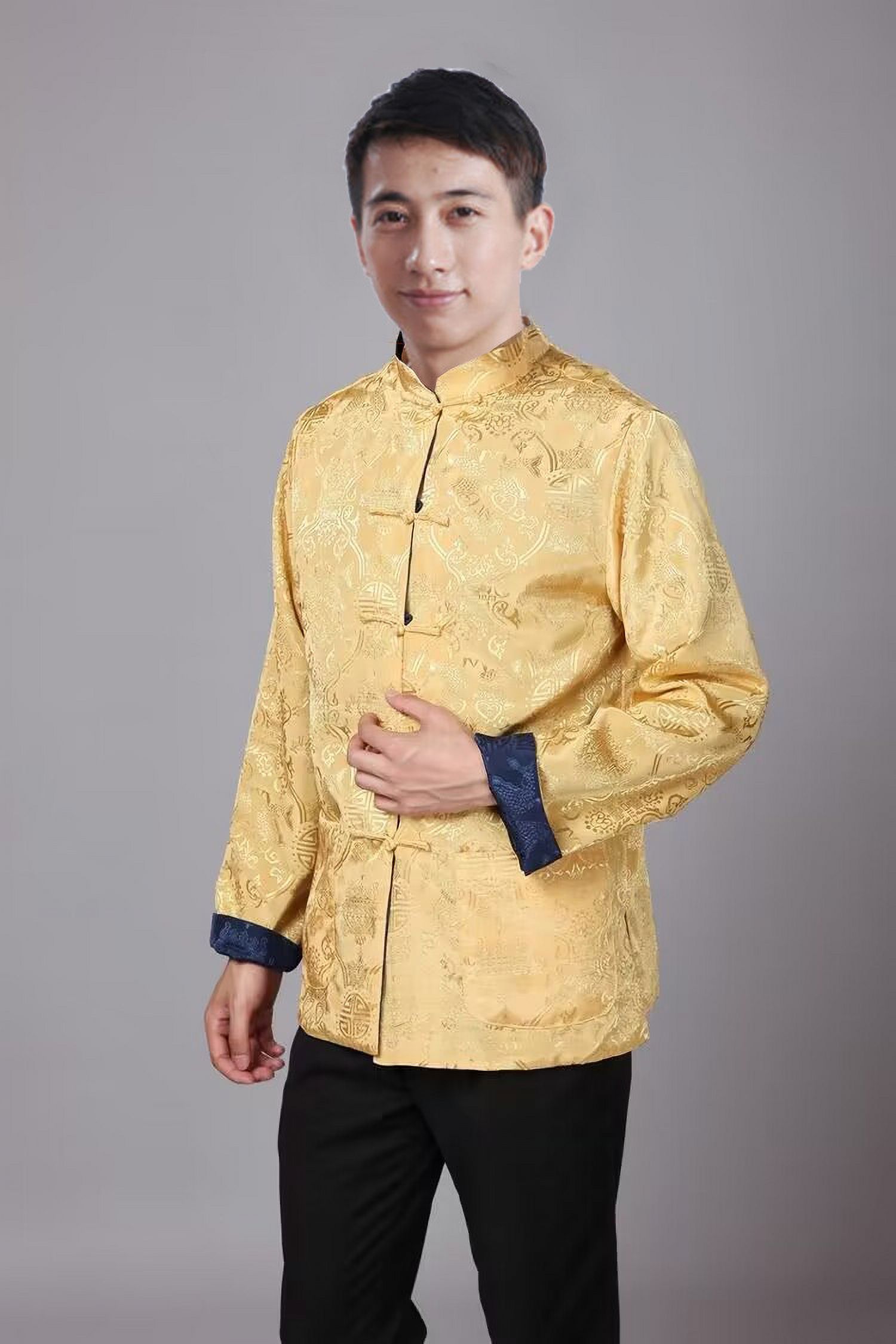 2023 wholesale men‘s Tang coat spring and autumn doublesided long