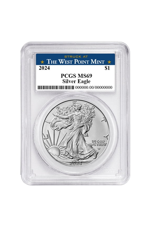 2024 $1 1-oz American Silver Eagle PCGS MS69 West Point Label