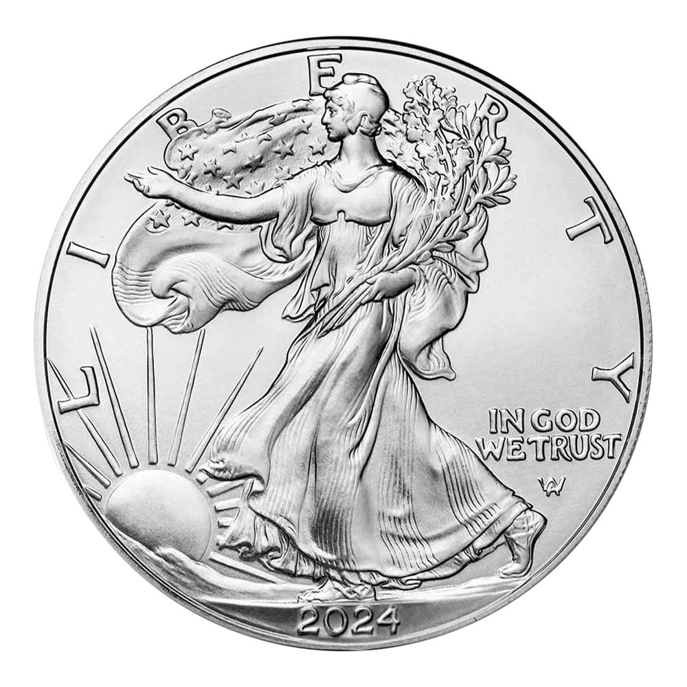 2024 1 American Silver Eagle 1 oz BU Bullion Coins Dollar