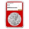 thumbnail image 1 of 2024 $1 American Silver Eagle NGC MS70 Brown Label Red Core, 1 of 2