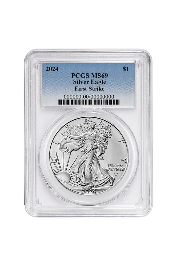 2024 $1 American Silver Eagle PCGS MS69 FS Blue Label