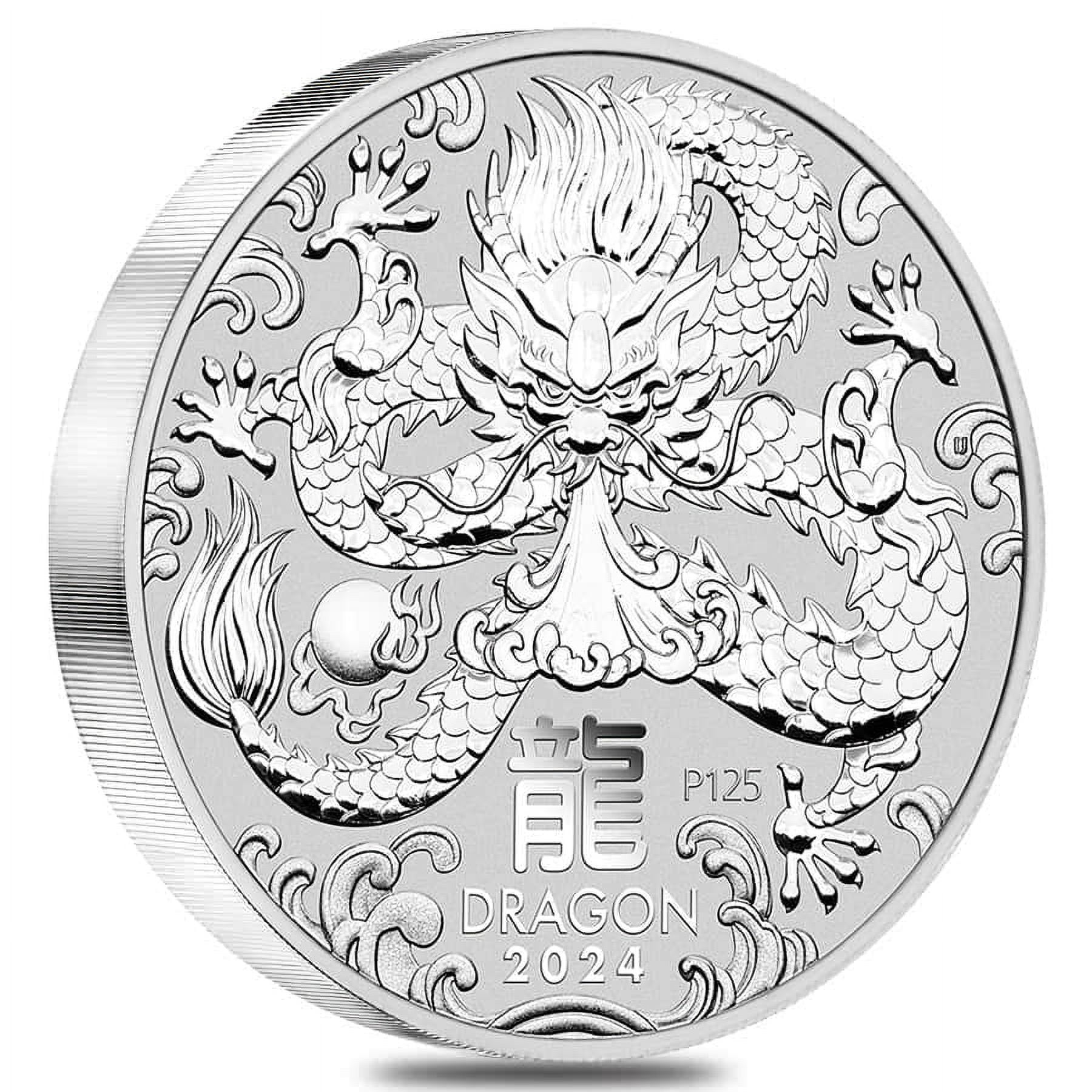 2024 1 Kilo Silver Lunar Dragon BU Australian Perth Mint
