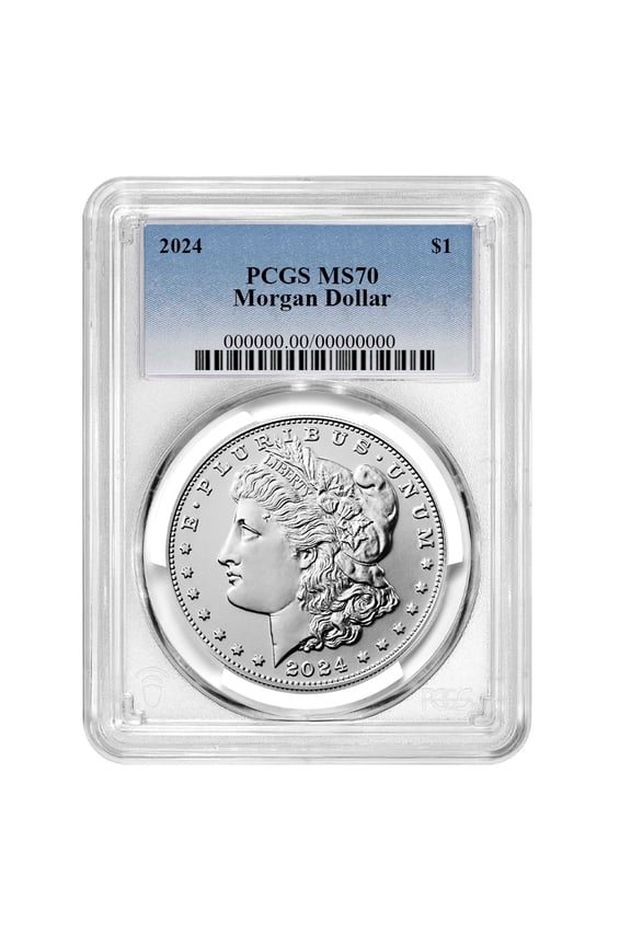 2024 $1 Morgan Silver Dollar PCGS MS70 Blue Label