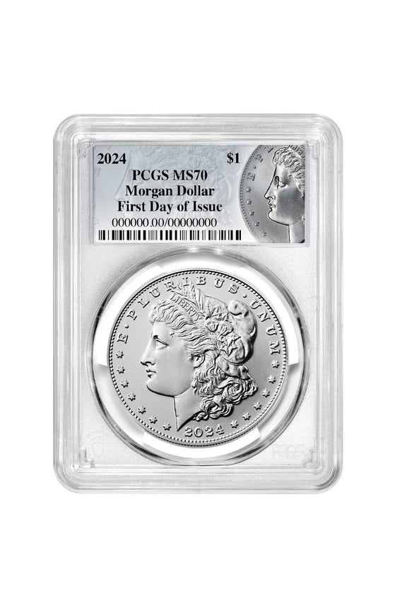 2024 $1 Morgan Silver Dollar PCGS MS70 FDOI Morgan Label