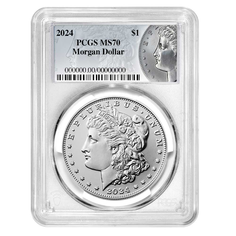 2024 $1 Morgan Silver Dollar PCGS MS70 Morgan Label