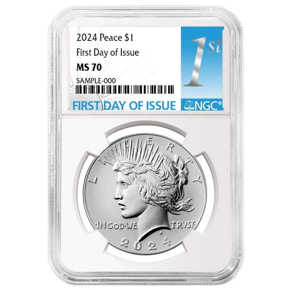 2024 $1 Peace Silver Dollar NGC MS70 FDI First Label