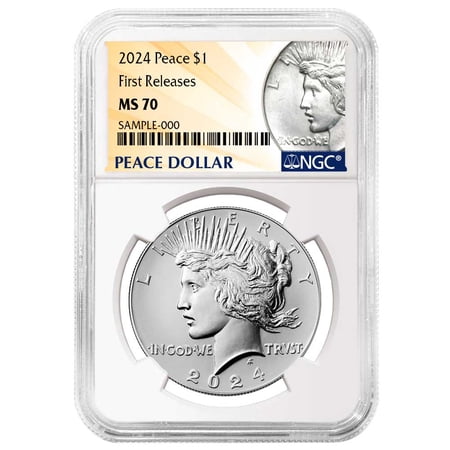 2024 $1 Peace Silver Dollar NGC MS70 FR Peace Label