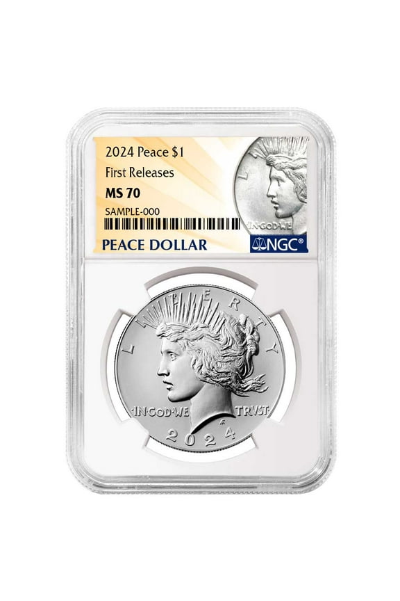 2024 $1 Peace Silver Dollar NGC MS70 FR Peace Label