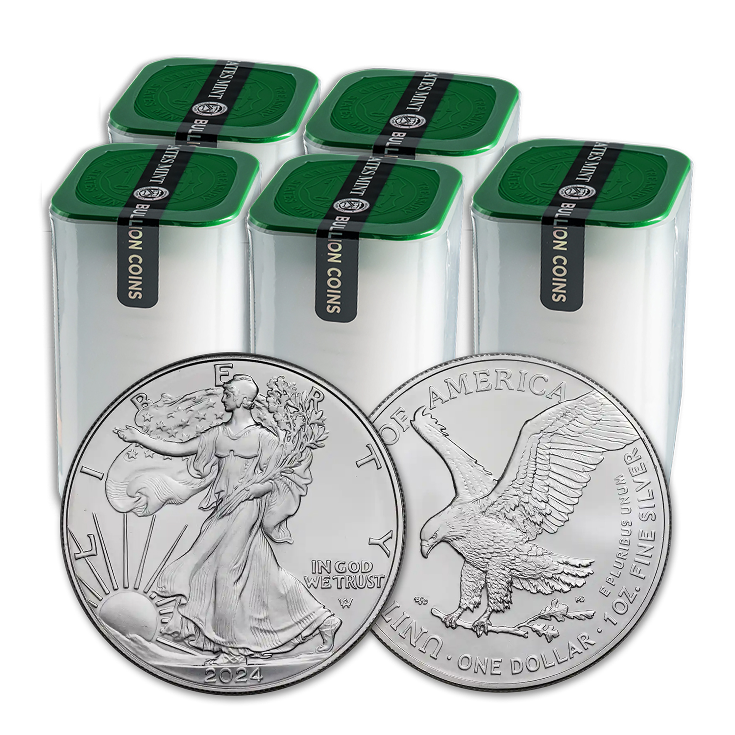 2024 1 Oz American Silver Eagle Coin – $1 BU – Uncertified – U.S. Mint .999 Silver