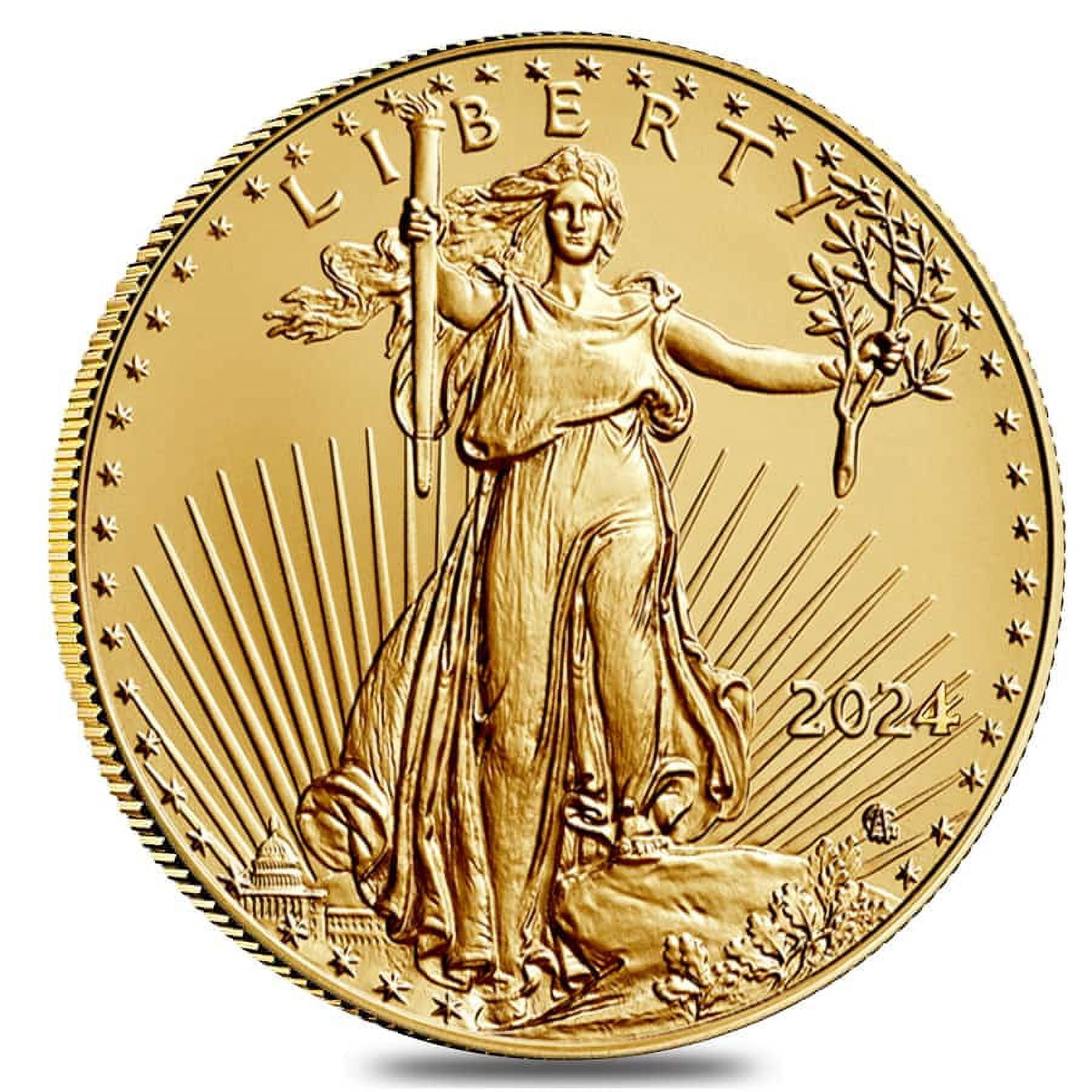 2024 Brilliant Uncirculated 1 oz Gold American Eagle 50 Coin by US